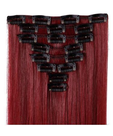 Premium Sego Clip-In Hair Extensions - 26 Maroon Mix Dark Red - 140g Tresses for Realistic Look - Buy Online on GoSupps.com