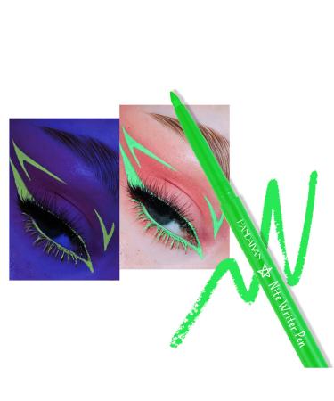 Halloween Glow Eyeliner UV Liquid Colored Pencil Waterproof Smudge-Proof High-Pigmented Colorful Fluorescent Liner Halloween Black Eyeliner 5