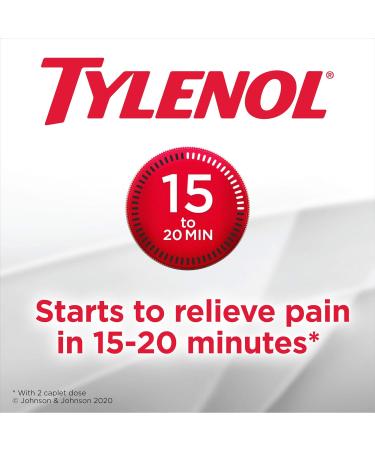 Tylenol Extra Strength Caplets for Headache Migraine Arthritis and Pain Relief 500 mg Acetaminophen 50 Caplets - Buy Online on GoSupps.com