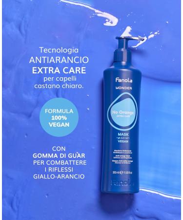 Fanola Orange Free Mask Anti-Orange Mask that Revitalizes Detangles and Moisturizes Hair Vegan Formula 350 ml - Buy Online on GoSupps.com
