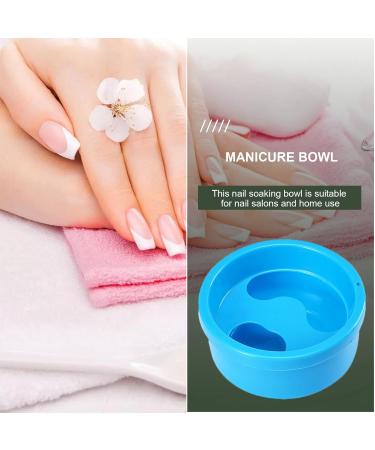 Wontool Manicure Soaking Bowl - Manicure Care Soak Bowl | Nail Soaking Container Manicure Hand Bowl Art Hand Wash Spa Tool Manicure Tool for Salon Home Blue - Buy Online on GoSupps.com