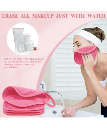 NineEigh 15-Pack Microfiber Makeup Towels - Washable 15x15cm Reusable Face Cleaning Cloths for Daily Travel & Cosmetic Erasing - Pink Rosa - Buy Online on GoSupps.com