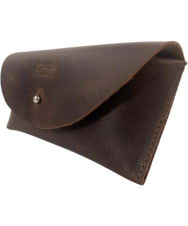 Handmade Bourbon Brown Sunglasses Case | Durable & Soft Accessory | Saddle & Hide Co. - Buy Online on GoSupps.com