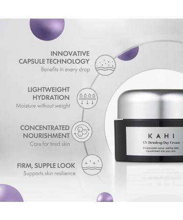 KAHI CV Dewdrop Day Cream - Age-Defying Daily Face Moisturizer with Prestige Beluga Caviar Oil - Hydrating Tightening & Smoothing Facial Lotion - Luxury Korean Skincare 1.69 fl oz - Buy Online on GoSupps.com