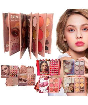 Palette De Maquillage En Forme De Livre | Multifonctionnel 6 Couches Portatif Palette de Voyage pour Highlighter et Fards Paupi res - Pour Mariage Anniversaire Joues Filles D butant