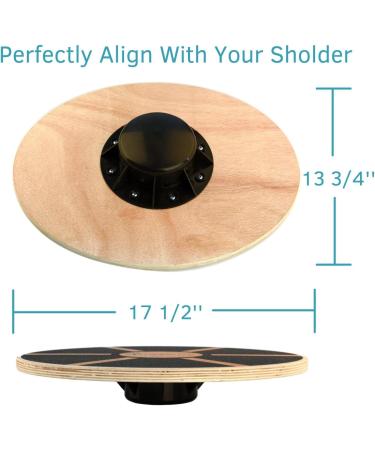 StrongTek Oval Wood Balance Board - Core Exercise & Fitness Accessory for Stability, Yoga, and Standing Desk Use - Buy Online on GoSupps.com