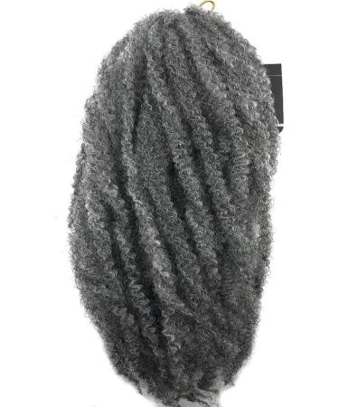 Coolbers 18 Inch Marley Hair Synthetic Afro Kinky Curly Hair Crochet Braids Hair Extensions Havana Marley Braids Crochet Hair For Women (18 Inch Gray) 18 Inch Gray - Buy Online on GoSupps.com