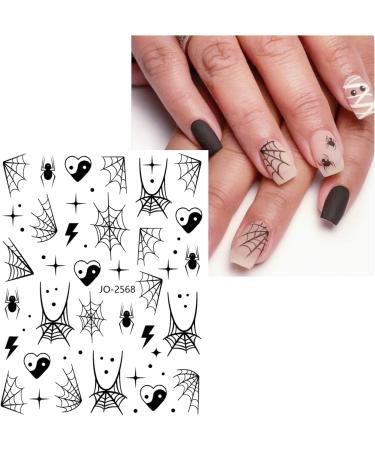 JMEOWIO 12 Sheets Halloween Nail Art Stickers Decals Self-Adhesive Cute Heart Nail Supplies Nail Art Design Decoration Accessories - Buy Online on GoSupps.com
