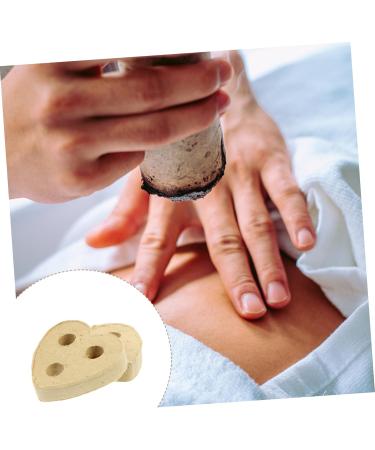 Cake Moxa Rolls Moxa Holder Moxa Sticks Chinese Moxibustion Pads Love Shaped Moxa Cakes Chinese Cake Khaki Love Moxibustion Mat Chinese Mugwort Stickers 10pcs - Buy Online on GoSupps.com