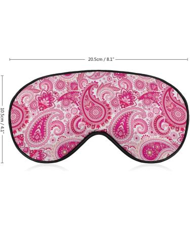 Buy Pink Elements Paisley Sleep Mask for Women - Adjustable Eye Shades Cover with Elastic Strap - Perfect for Travel & Relaxation - Buy Online on GoSupps.com