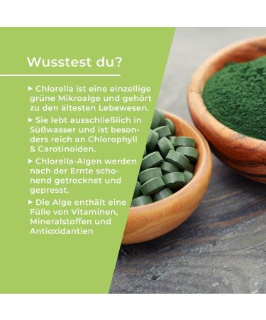  GREAT VITA GreatVita Organic Chlorella 800 Tablets - 500mg - 400g - Additive-Free - Vegan and Sustainable Packaging - Rich in Chlorophyll and Carotenoids - Buy Online on GoSupps.com