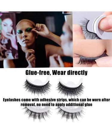 3 Pairs Reusable Self-Adhesive Eyelashes - Natural & Thick Easy to Wear Soft & Comfortable Gift for Women | International Shipping Available - Buy Online on GoSupps.com