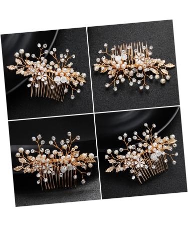 DOITOOL 1pc Bridal Comb Wedding Hair Comb Women Hair Comb Hair Comb for Hair Accessories Rhinestone Headpiece Pearl Hair Barrettes Comb for Bridal Flowers Alloy Hairpin Bride - Buy Online on GoSupps.com
