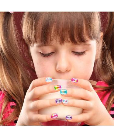 112 Pcs Fake Nails for Kids - Pre-glue Press on Nails Kit for Girls Ages 7-12 - Child Holiday Party Gift - Buy Online on GoSupps.com