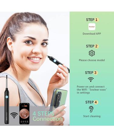 Rechargeable Earwax Removal Kit with Otoscope Camera - Safe, Effective Cleaning for Adults - Blue, 7 pcs - Buy Online on GoSupps.com