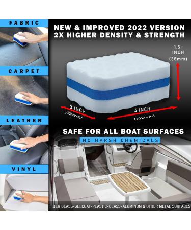 WavesRx Marine Grime & Scuff Remover Pads - Boat Erasers for Cleaning & Polishing | Ideal for Boats, Jet Skis | Remove Dirt, Deck Marks, Scratches & Black Streaks | Improved Strength & Higher Density - Blue - Buy Online on GoSupps.com