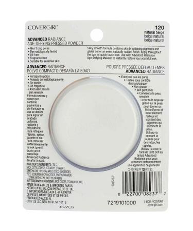 COVERGIRL Advanced Radiance Age-Defying Pressed Powder Natural Beige 120.39 oz - Packaging May Vary - Buy Online on GoSupps.com
