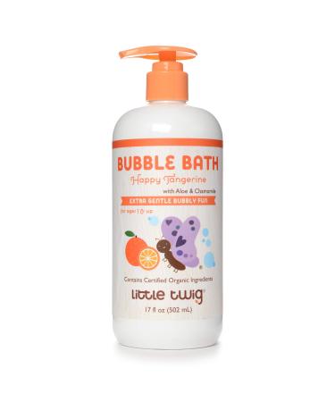 Little Twig Bubble Bath, Natural Plant Derived Formula, Tangerine, 17 fl oz Tangerine 17 Ounce