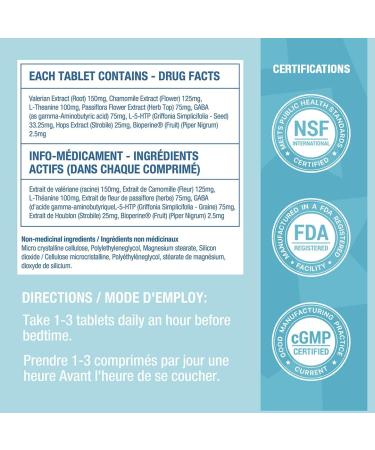 VitaminMe - Sleep + Calm | Valerian Root | L-Theanine | Passionflower | Helps promote better sleep | Calming effect that promotes relaxation | All-natural supplement | Plant based | 30 Tablets - Buy Online on GoSupps.com