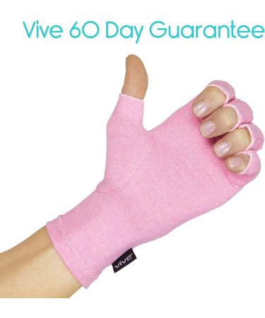 Vive Pink Arthritis Hand Compression Gloves Small - Pack of 2 | Effective Pain Relief & Support - Buy Online on GoSupps.com