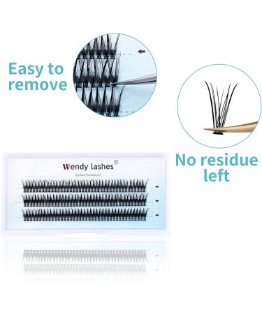 Individual Cluster Lashes C Curl 0.10mm 13mm 120Pcs | Soft 3D Effect DIY Eyelash Extensions - RR-13mm Clusters-YW-0.10-C - Buy Online on GoSupps.com