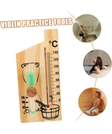 Buy Ganazono 5-Star Sauna Timer | Decorative Hourglass for Sauna Room | Wooden Backrest & Stone Timer | International Shipping - Buy Online on GoSupps.com
