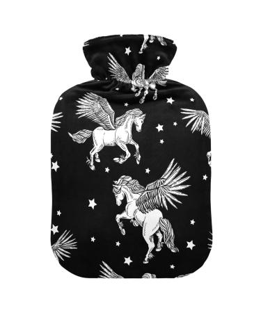 Winged Pegasus Black Heat bottle with reference heat bottles for pain relief handfoot warmer heating bottles for heat and cold therapy 2L 2 L
