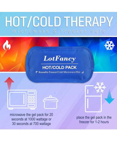 LotFancy 2pc Gel Ice Packs for Hot Cold Therapy - Pain Relief for Face, Head, TMJ, Wisdom Teeth, Oral Surgery, Sport Injuries, Migraine, Muscle Joint - Reusable Heating Cooling Gel Pads 7.3 x 3.7in (2 Pack) - Buy Online on GoSupps.com