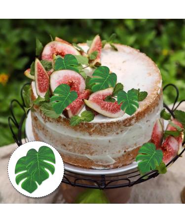 Leaf Cake Toppers 72Pcs Cupcake Toppers Monstera Leaves Cakes Topper Green Wafer Paper Leafy for Cupcake Topper Decorations Shower Wedding Birthday Party - Buy Online on GoSupps.com