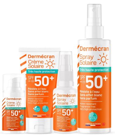 SORIFA - Derm cran - Sunscreen SPF50+ - Face and body - Vegan & Ocean Friendly formula - Water resistant - For the whole family from 3 years old - Made in France - Pocket size 15 ml - Buy Online on GoSupps.com