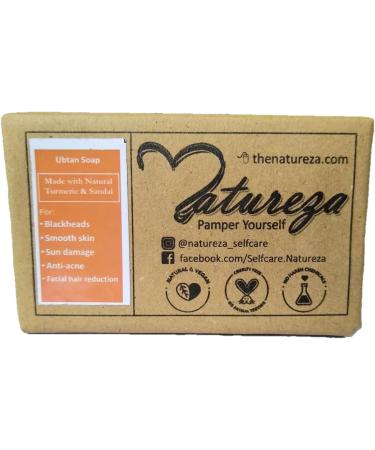 Natureza Organic Handmade Ubtan Turmeric Sandalwood Soap 90g - Buy Online on GoSupps.com