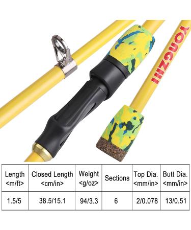 Buy Soougayilang Children's Angelrod - Portable Telescopic Fishing Rod & Tackle Set for Kids - Ideal for Boys & Girls - Travel-Friendly Yellow Color - Buy Online on GoSupps.com