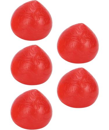 Verdant Touch Hand Grip Ball 5 Pack - Stress Relief Massage Grip Balls for Office & Home - Red Peach Shape - International Shipping Available - Buy Online on GoSupps.com