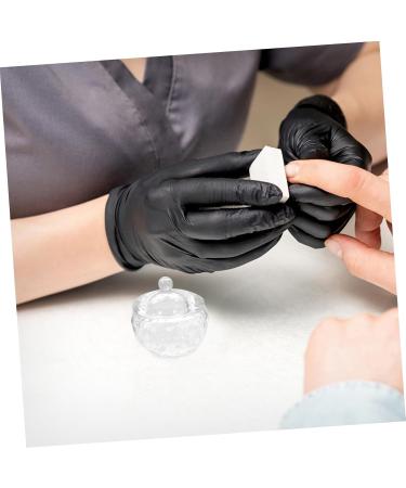 Milisten Glass Jar Glass Wedding Decor Manicure Nail Dish Nail Art Liquid Holder Nail Liquid Holder Nail Dish Bowl with Lids Dappen Dish Plate Cup Candy Plate Bracket Candy Jar With Cover - Buy Online on GoSupps.com