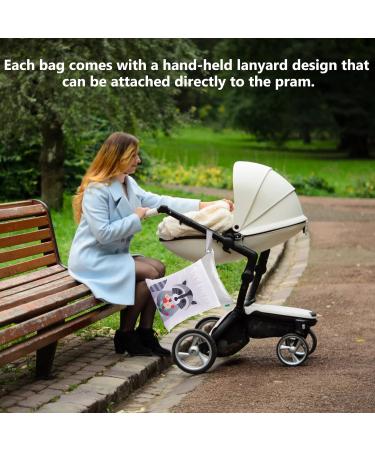 Shop Gray Squirrel Diaper Bag Wetbag - Waterproof Reusable with Zipper & 2 Pockets for Baby & Toddler Travel - Buy Online on GoSupps.com