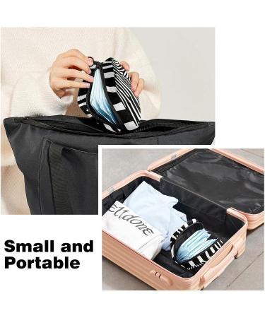 Zebra Imprint Menstruation Pad Bag with Zipper - Stylish & Functional Women's Tampon Collective Bag - Buy Online on GoSupps.com