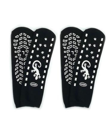 GBM Geckos anti-slip socks with double treads 2-pack M Black