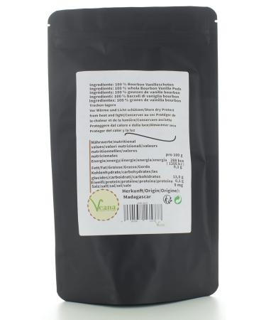 Buy 100% Natural Bourbon Vanilla Pods from Madagascar | Fresh & Juicy | High Vanilla Content | Gourmet Quality (5 pcs - 12-13cm) - Buy Online on GoSupps.com