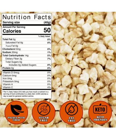Presto Sales Dried Apple Cubes 16 oz - All Natural Vegan Snack | Non-GMO Dehydrated Fruit in Resealable Bag - Buy Online on GoSupps.com