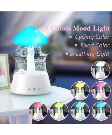 Rain Cloud Humidifier with Remote & Waterfall Lamp - White Noise & Rain Sounds for Bedroom Desk - Air Humidifier - Buy Online on GoSupps.com