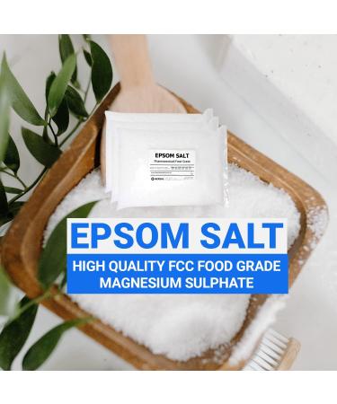 Hexeal Epsom Salt | 10kg Bucket | Food Grade | Magnesium Sulphate salt 10 kg (Pack of 1) - Buy Online on GoSupps.com