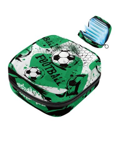 Storage bags for women's bandages football sports large menstrual cup pocket with zipper periodic inserts bags panty lores tampons for girls and women multi -colored 4.7x6.6