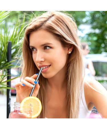 Jesykin 8 Pack Stainless Steel Reusable Straws with Case and Cleaning Brush - Long Metal Drinking Straws for 30oz and 20oz Tumblers - Dishwasher Safe - Buy Online on GoSupps.com