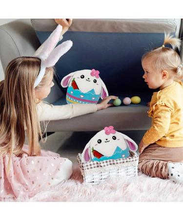 Easter Eggs Bunny Stuffed Animal Toy for Kids Easter Bunny Plushies Toy 20cm Cute Rabbit Plush Stuffed Bunny Plush Doll Toys Kawaii Easter Decor Easter Basket Stuffers Easter Gift for Boys Girls Pillow - Buy Online on GoSupps.com