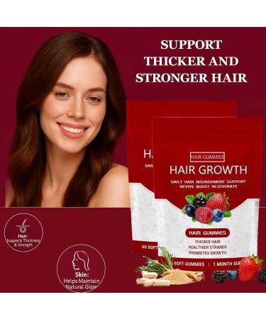 RCSCBC Lumin Hair Growth Gummies Hair Growth Gummies for Black Women Supports Thicker Stronger & Healthier-Looking Hair Mixed Berry Flavor 60 Gummies (1Bag) - Buy Online on GoSupps.com
