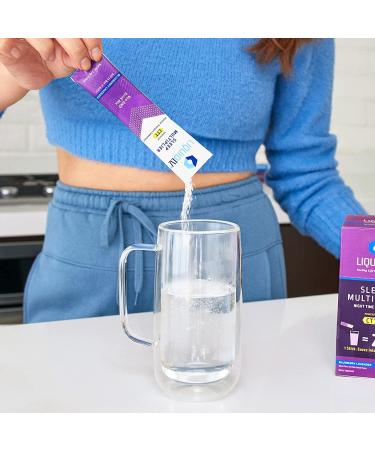 Liquid I.V. Sleep Multiplier with Melatonin, L-Theanine, Valerian Root - Blueberry Lavender | 10 Sticks (Pack of 10) - Buy Online on GoSupps.com