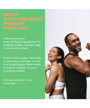 Buy Pure Non-GMO Beetroot Powder Superfood for Nitric Oxide Boost | 7 Oz (200g) - International Shipping - Buy Online on GoSupps.com
