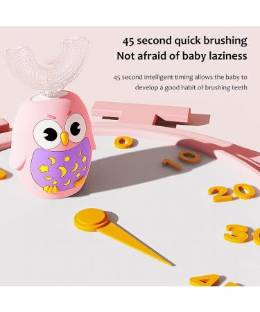 Children's Automatic Electric Toothbrush U-Shaped Children's Electric Toothbrush Waterproof USB Rechargeable Smart Timer and IPX7 Waterproof Toothbrushes for 3 Modes Little Surprise Pink One Size - Buy Online on GoSupps.com