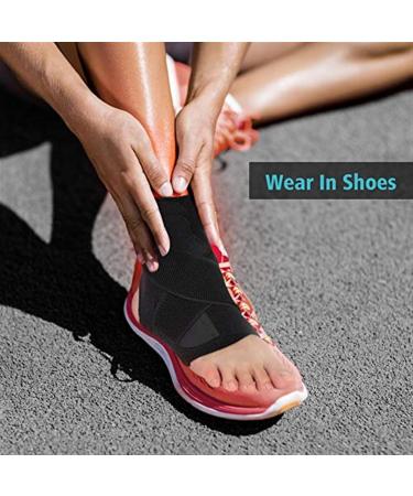 Quick Lace Up Ankle Brace - Adjustable Compression Sleeve for Sprained Ankles Achilles Tendonitis & Plantar Fasciitis Relief - Ultra Support for Basketball (Large - Buy Online on GoSupps.com