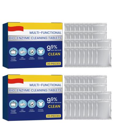 Bio-Enzyme Cleaning Tablets Remove Yellowing Leaving Fragrances Laundry Effervescent Tablets Filter Household Home Laundry Effervescent Tablets 2 Boxes
